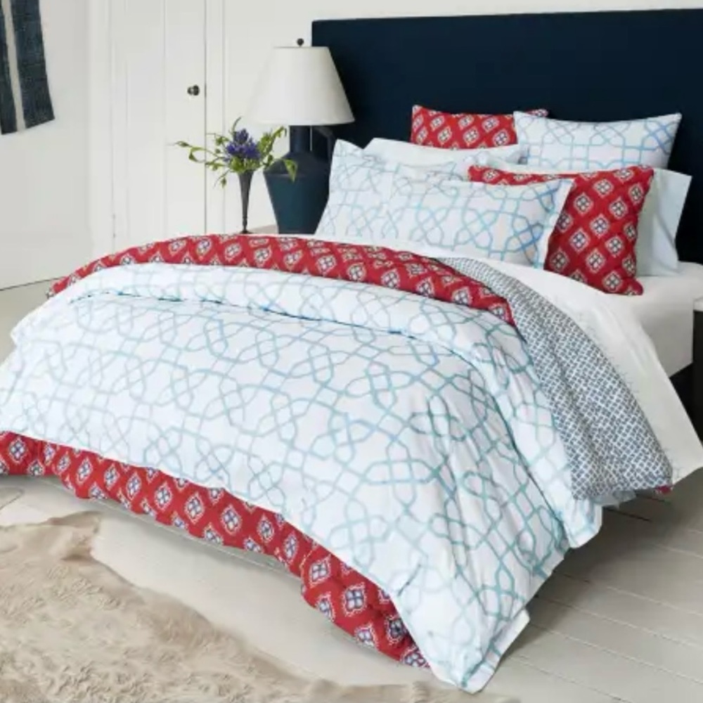 NWT John Robshaw Textiles Alisha Reversible Queen Duvet